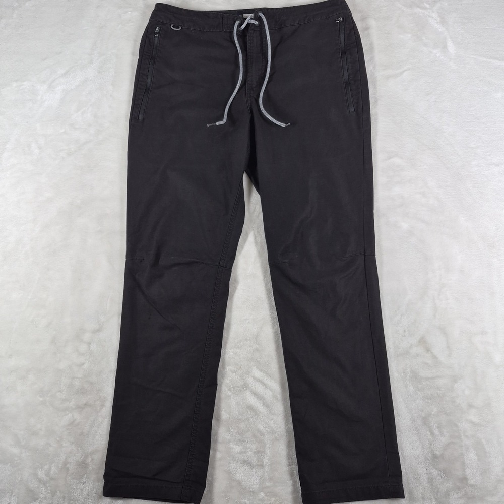 Roark Revival Layover Traveler Pants Men's 32x29 Black Drawstring Zip Pockets